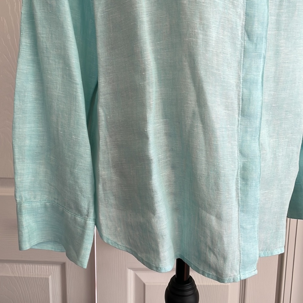 Talbots 100% Linen Buttons Down Shirt - image 3